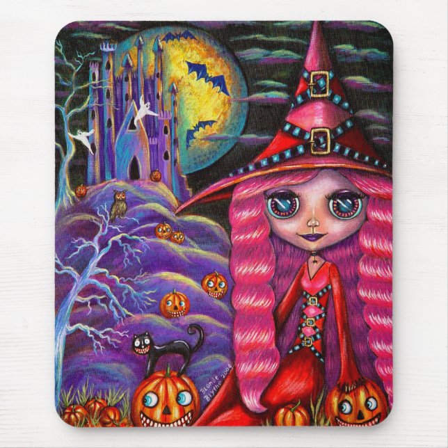 Pink Witch Mousepad (Front)