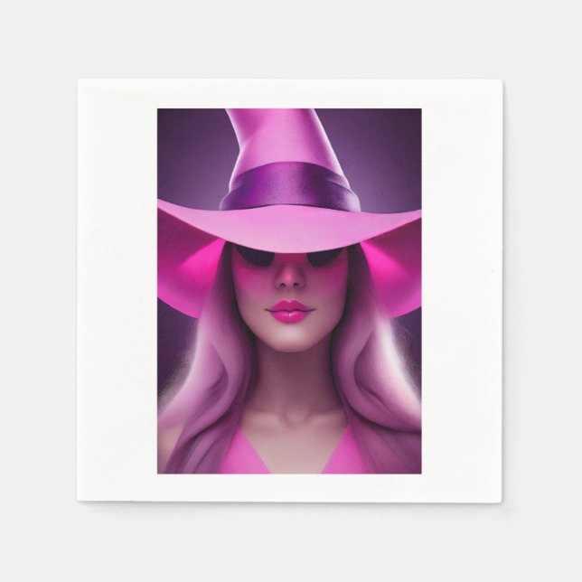 Pink witch napkin (Front)