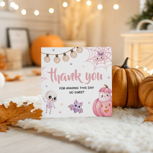 Pink Witch Spooky One Favour Tag Birthday