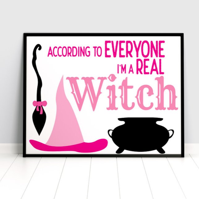 Pink witchy halloween poster (Creator Uploaded)