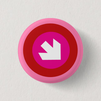 Pink with Arrow 1 Inch Round Button