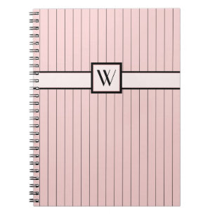 Pink with Black Pinstripes Notebook