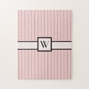 Pink with Black Pinstripes Puzzle