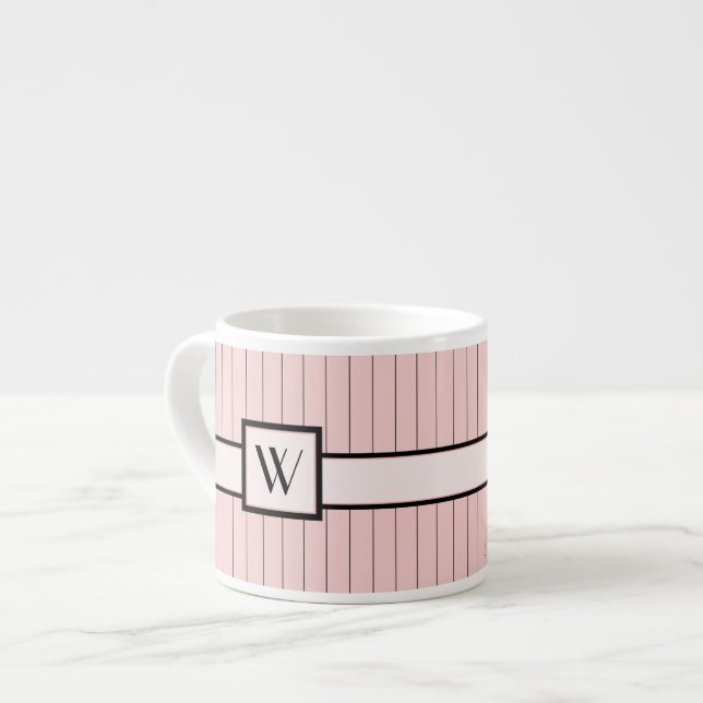 Pink with Black Pinstripes Specialty Mug (Front Left)