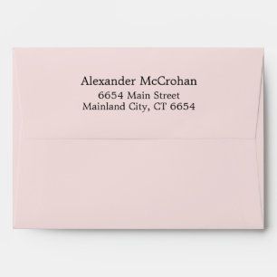 Pink with Black Return Address Mailing Envelope