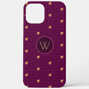 Pink with Gold Accent Houndstooth Case-Mate Case