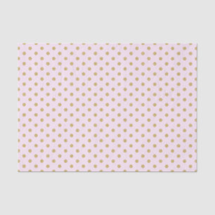 Pink with Gold Polka Dots Tissue Paper