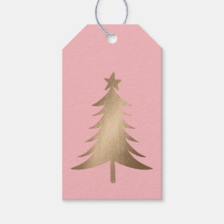 Pink with Gold Tree Gift Tag
