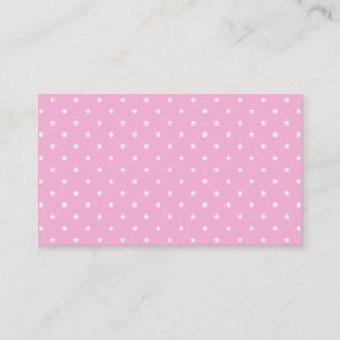 Pink with little white stars. business card