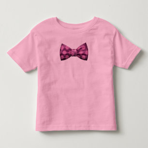 Pink with Purple Bow Tie w/ Pink Polka Dots Toddler T-shirt