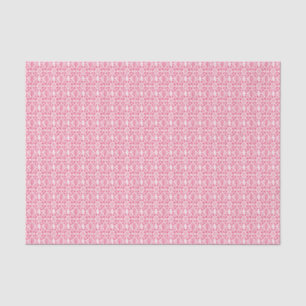 Pink With White Crochet Lace Pattern Tissue Paper