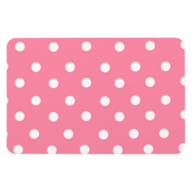 Pink with White Dots Magnet (Horizontal)