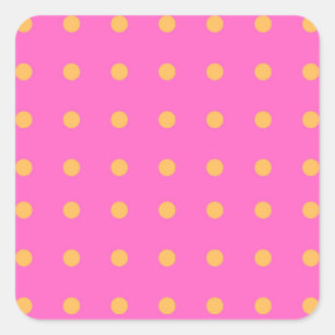 Pink with Yellow Dots_Fun Stickers
