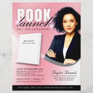 Pink Women's Book Launch Release Event Flyer