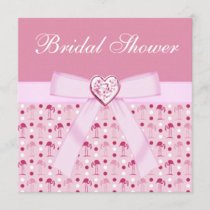 Pink Wonderland Flamingos Bridal Shower Invites