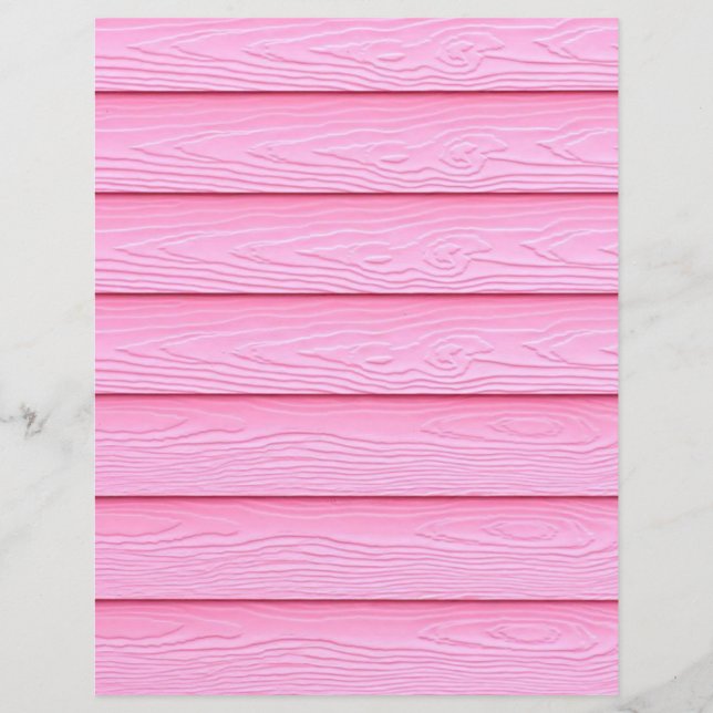Pink wood texture scrapbook paper (Front)