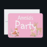Pink Woodland Animal Birthday Party Invitation<br><div class="desc">Woodland birthday party invitation for kids featuring cute forest animals,  nature illustrations,  and customizable text. Ideal for boys’ or girls’ birthdays,  toddler parties,  woodland baby themes,  and outdoor celebrations.</div>