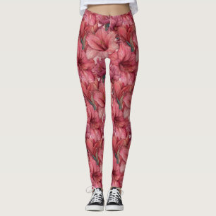Pink Workout Wear Amaryllis Aesthetic Mothers Day Leggings