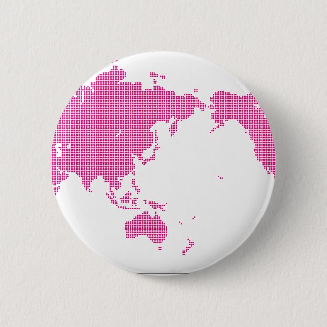PINK WORLD 2 INCH ROUND BUTTON (Front)