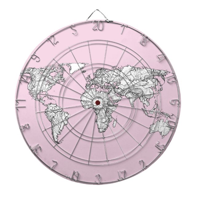 pink world map dartboard (Front)