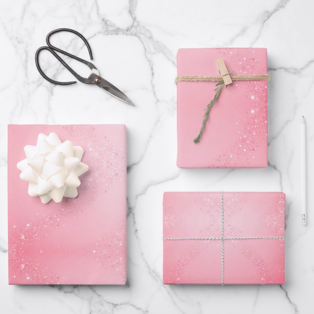 Pink wrap with Sprinkles  Wrapping Paper Sheet (Front)