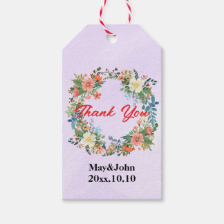 Pink wreath for Gift Tags & Gift Enclosures
