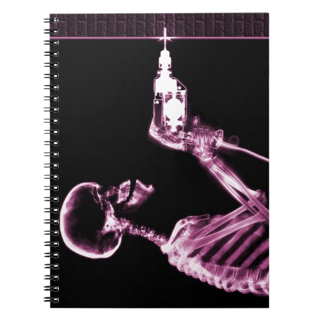 Pink X-Ray Skeleton Builder Notebook (Front)
