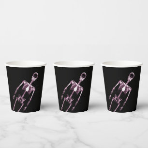 Pink X-Ray Skeleton Paper Cups