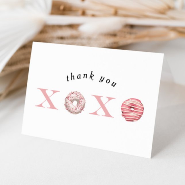 Pink XOXO Doughnut Valentine Thank You (Creator Uploaded)