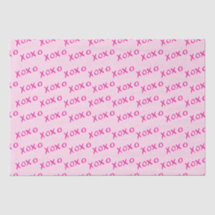 Pink XOXO hugs and kisses repeat Valentine's day Tissue Paper
