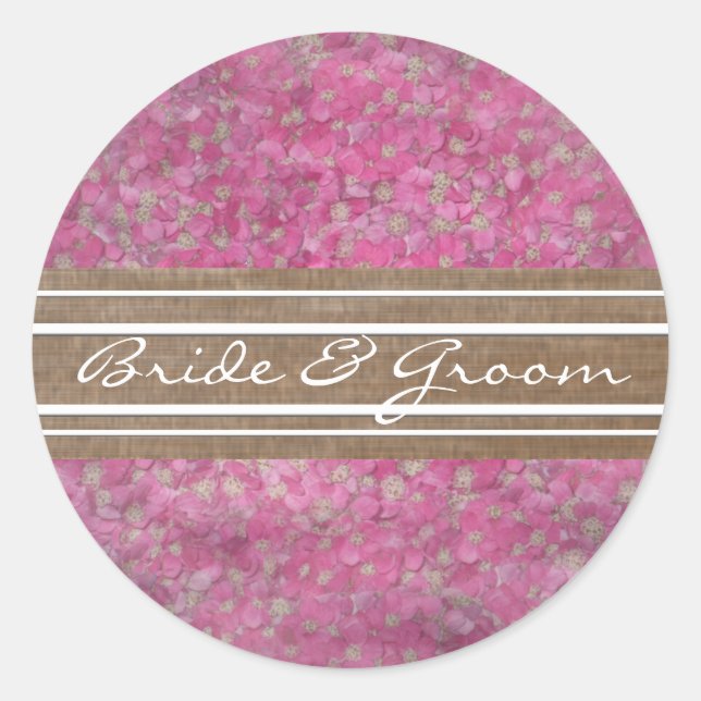Pink Yarrow Elegant  Stickers (Front)