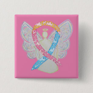 Pink, Yellow, and Blue Clouds CDH Angel Pin