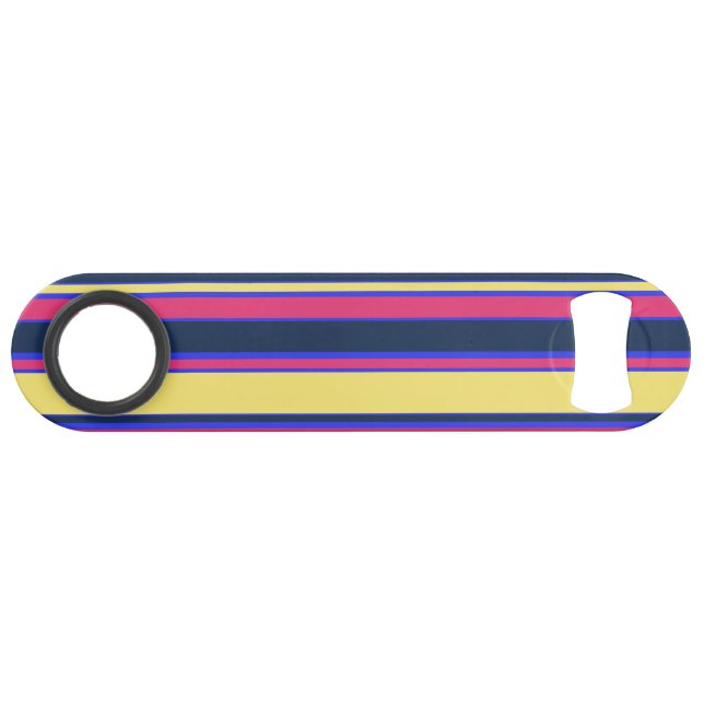 Pink, yellow and blue stripes bar key (Front (Horizontal))