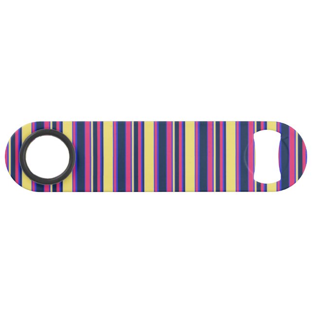 Pink, yellow and blue stripes bar key (Front (Horizontal))