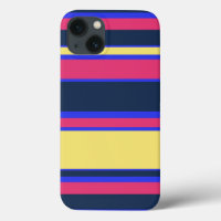 Pink, yellow and blue stripes Case-Mate iPhone cas