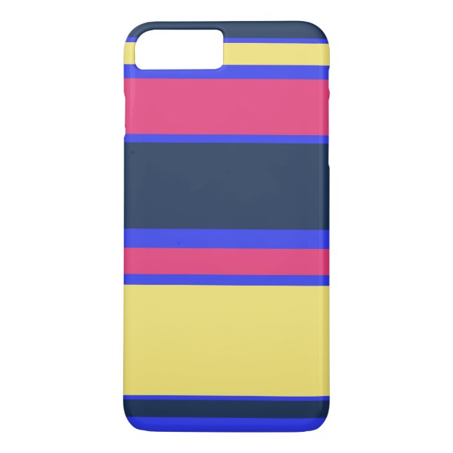 Pink, yellow and blue stripes Case-Mate iPhone case (Back)