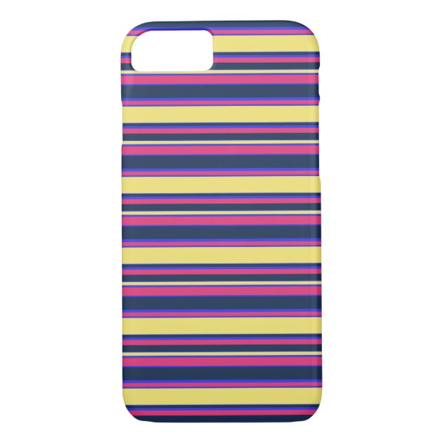 Pink, yellow and blue stripes Case-Mate iPhone case (Back)
