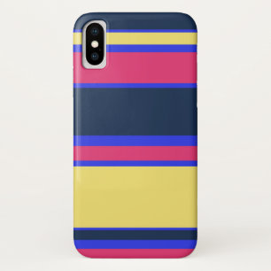 Pink, yellow and blue stripes Case-Mate iPhone case