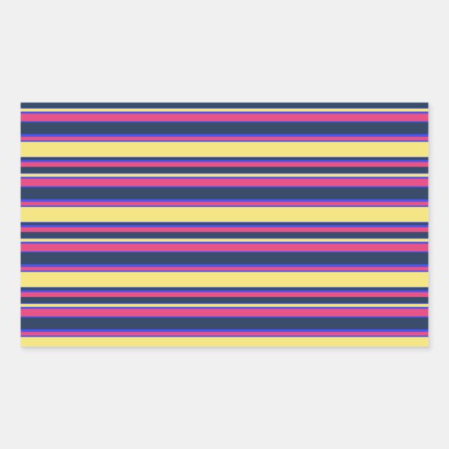 Pink, yellow and blue stripes sticker (Front)