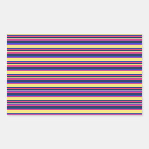 Pink, yellow and blue stripes sticker
