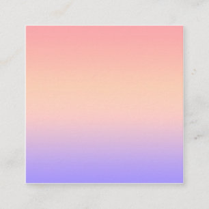 Pink yellow and purple gradient square business card