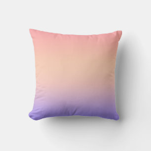 Pink yellow and purple gradient throw pillow