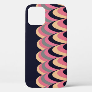Pink Yellow Blue Stylish Pattern iPhone 12 Case