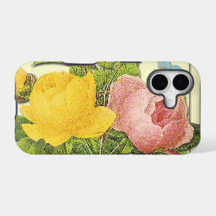 Pink Yellow Botanical Roses iPhone 6 case