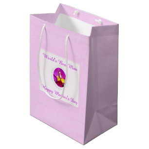 Pink Yellow Cattleya Orchid Sac cadeau de la fête 