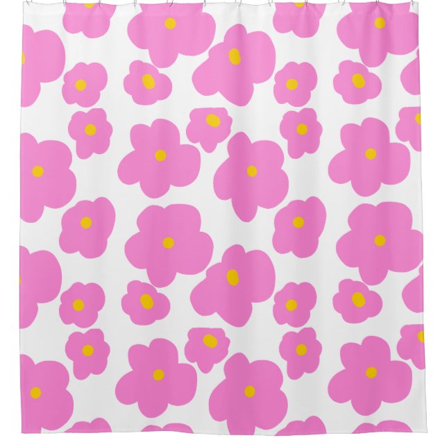 Pink yellow daisy flower modern elegant pattern  (Front)