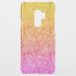 Pink & Yellow Faux Glitter Background Uncommon Samsung Galaxy S9 Plus Case<br><div class="desc">Elegant modern simple trendy faux glitter in pink and yellow tones.</div>