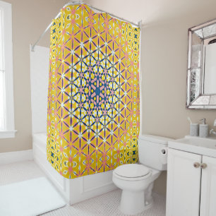 Pink Yellow Floral Abstract