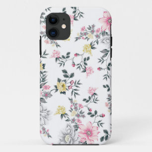 Pink Yellow Floral Pattern iPhone 11 Case