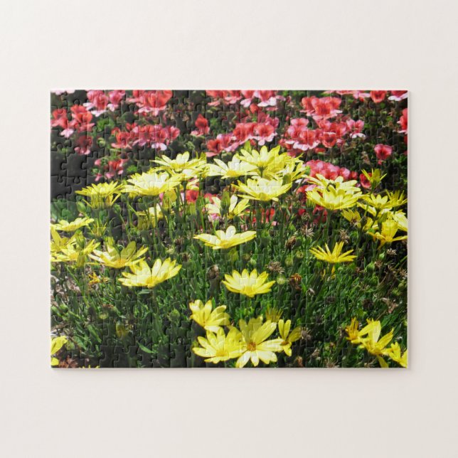 Pink & Yellow Flowers Jigsaw Puzzle (Horizontal)